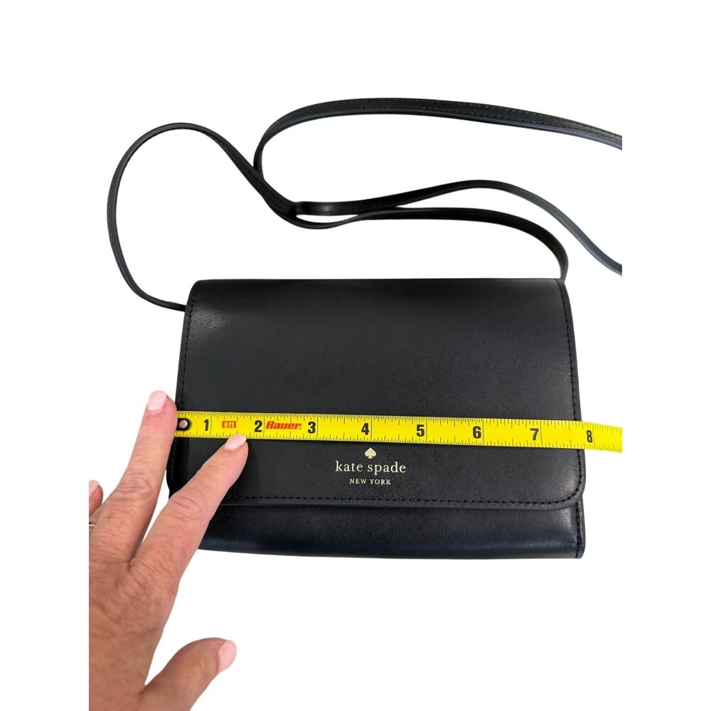 NWOT Kate Spade Kerri Crossbody Bag Black Leather Minimalist Designer - Picture 13 of 14